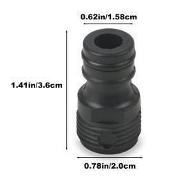 4Pcs Garden Hose Connectors | Round ø 20mm Male Hose Connector and Fitting | Male Hose Pipe Connector Threaded Tap Connector for Hose Pipe