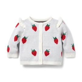 Janie and Jack Baby Girls' Strawberry Cardigan (Infant), Pink