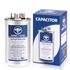 Capacitor 70/5 Uf Mfd±6% Dual Run Start Ac Capacitor for HVAC Systems Air Conditioner Units Fan Motor Starts Heat Pumps Condensers and Straight Cool Applications Operates 370/440vac Frequency 50/60hz