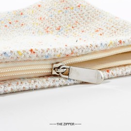 Youteer Weave Ladies Cosmetic Bag, Large Capacity Zipper Canvas Travel Makeup Bag Aesthetic Design Accessories Storage Bag for Women, Color Dots.