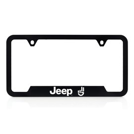 Jeep Wave Kennzeichenrahmen, Anzahl 1 Stück im Lieferumfang enthalten (weißer Kunststoff)