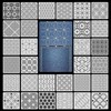 30Pcs Sashiko Stencil 4.7 x 4.7 Inch Geometric Sashiko Template