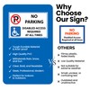 RDLCAR Disabled Parking Sign 1mm PVC No Parking Sign 200