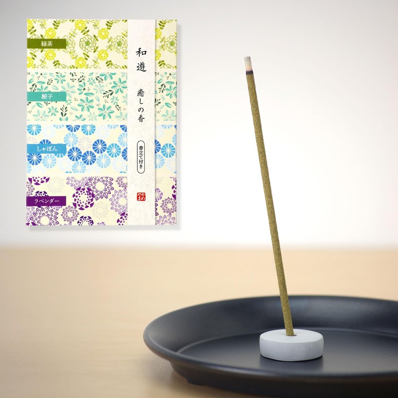 Kameyama Wayu Assorted Healing Incense (Green Tea, Shabon, Lavender) 1
