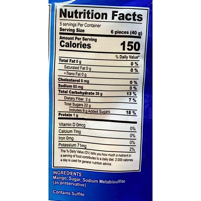 Dried Mangoes, Naturally Delicious, 7.05 oz, Pack of 2