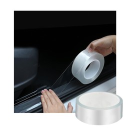 Ziciner Car Door Sill Protector Strip, Transparent Invisible Door Edge Guard, Anti-Collision Auto Door Entry Protection Film, Universal Fit for Most Vehicle Front Rear Bumper (2 in x 33 Ft)