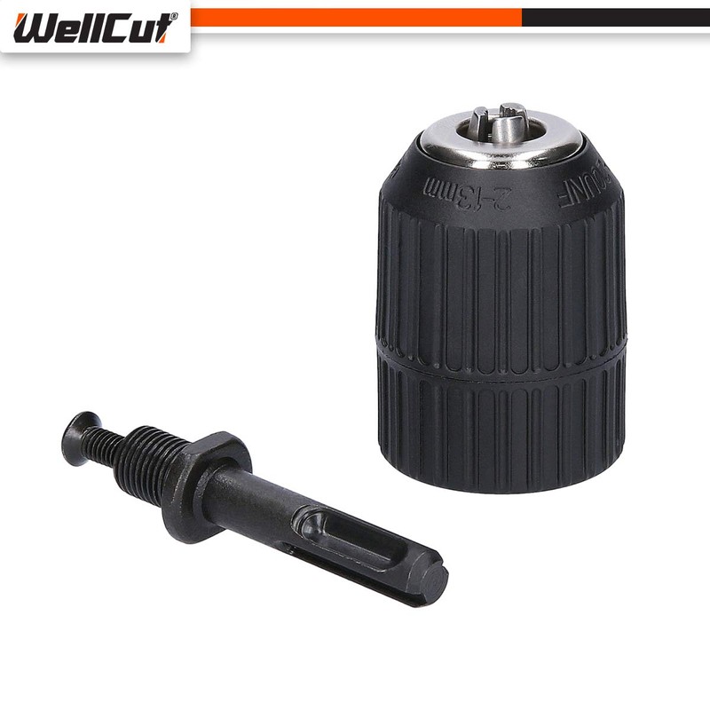 2-13MM Keyless Drill Chuck Adapter, 3-Jaw Drill Chuck 1/2"-20 UNF