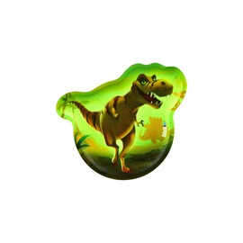 ergobag Glow in the Dark Klettie Motif World Theme World Velcro Surfaces Collecting Fun Customisation, Dinosaur - Green, School bag