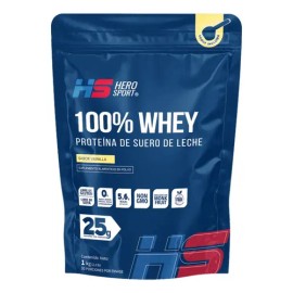 Proteína Whey HeroSport 1kg Vainilla Francesa Suero Leche                                                                                             
