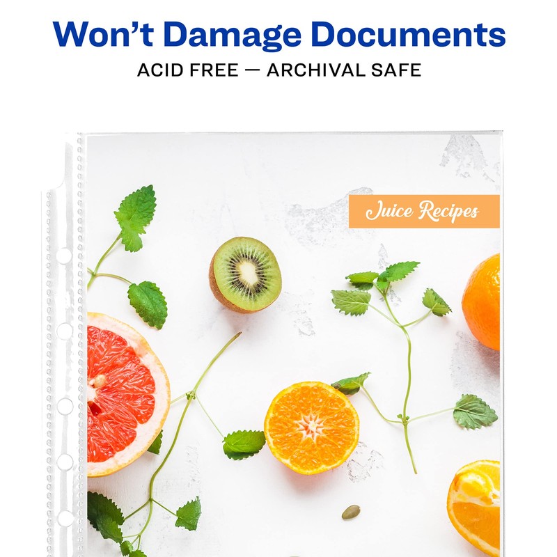 Avery Mini Heavyweight Sheet Protectors, 5.5 x 8.5 Inches, Pack