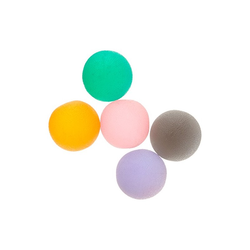 HOMECRAFT Gel Ball Hand Exerciser, Set of Five, Compact Hand