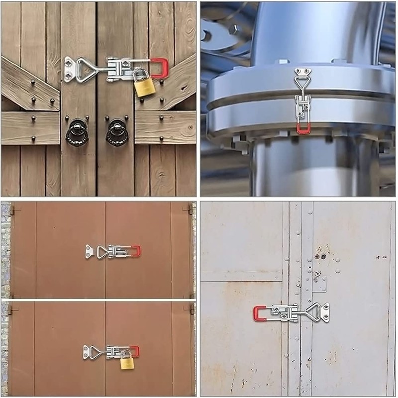 Toggle Clamp,2 pcs Adjustable Toggle Catch Toggle Latch Metal Clamps