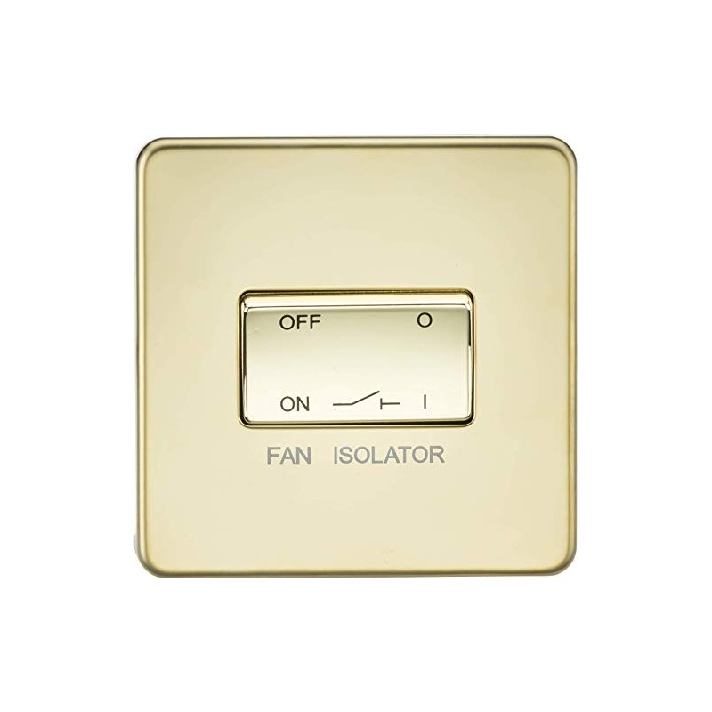 Knightsbridge SF1100PB Screwless 10 A 3 Pole Fan Isolator Switch,