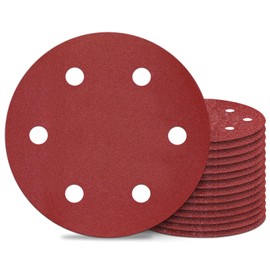 Awutzut 9 Inch 6 Hole Sanding Discs 180 Grit Hook and Loop for Drywall Sander 15PCS