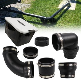 Sporacingrts RV and Camper Sewer Waste Plumbing Connection System Kit with Slip Fit Coupling Adapter, for 3inch PVC Pipe RV Sewer Hose Fittings RV Sewer Adapte