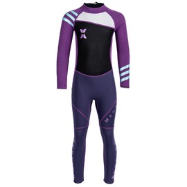 Wetsuit, Children, 1.0 inch (2.5 mm), One-piece One-Piece Full Suit, Swimwear, For Kids, Sun Protection, Snorkeling, Surfing, Sea Play, Canoeing, Kayaking, Surfing, S Size