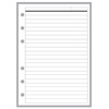 A6 Size Note Paper Planner Insert with Subject Line, for