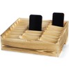Lawei 24 Grid Wooden Cell Phones Storage Box, Desktop Mobile
