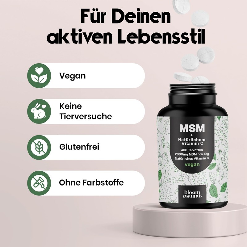 MSM Capsules High Dose - 400 Tablets - 2000 mg