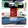 Handicap Parking Placard Holder - Disabled Parking Permit Holder Hanger