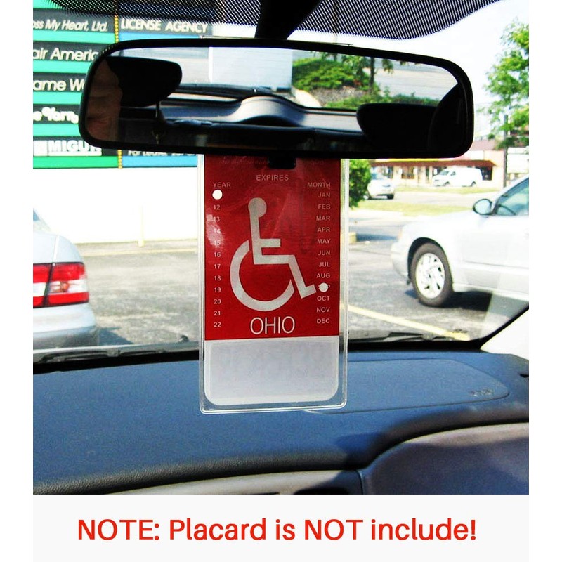 Handicap Parking Placard Holder - Disabled Parking Permit Holder Hanger