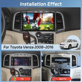 [2+64G] NHOPEEW Car Radio for Toyota Venza 2008-2016 with Wireless Carplay and Android Auto - 9 Inch Touch Screen Android Car Stereo - DSP/WiFi/GPS Navigation/SWC/Bluetooth + AHD Backup Camera