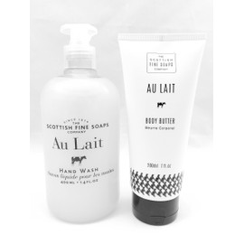 Scottish Fine Soaps Au Lait Hand Wash and Body Butter Bundle Set!