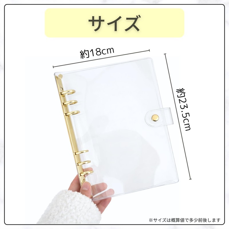 RAYTRUTH Sticker Book A5 Transparent Large Binder for Adults Girls