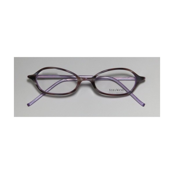 Vera Wang V132 Womens/Ladies Rxable Beautiful Designer Full-rim Eyeglasses/Eye Glasses (46-17-136, Horn Lilac)