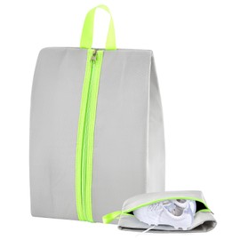 Vincreem Smell Proof Shoe Cleat Bag for Travel Water-resistant Odor Absorbing Lightweight Golf Soccer Shoe Storage Organizer Pouch with Zipper for Gym Sports Travel Work(Gray)