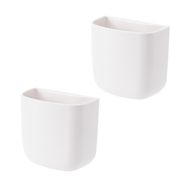GRIRIW 2pcs Wall Mounted Storage Boxes Punch Holders for Tv