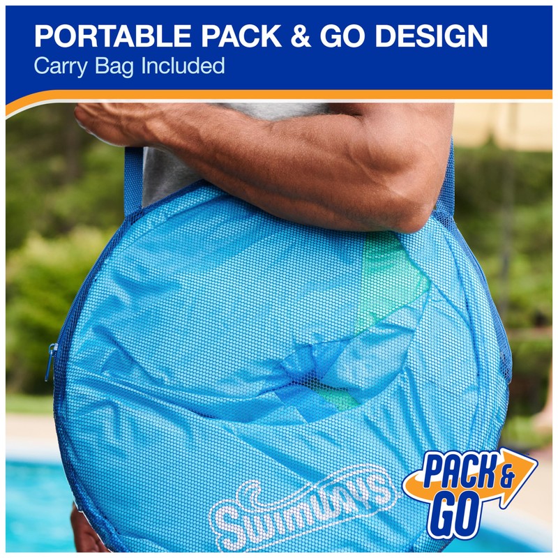 SwimWays Spring Float Premium Recliner with Canopy, Pool Lounger for
