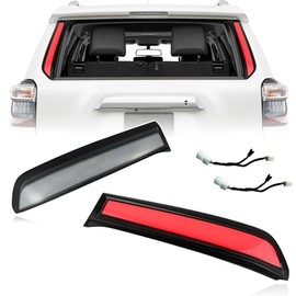 PGTOPONE Smoked LED Rear Trunk Pillar Tail Light Column Replacement Compatible with Toyota 4Runner 2014-2023,Functuon as Brake Turn Signal Light Plug and Play