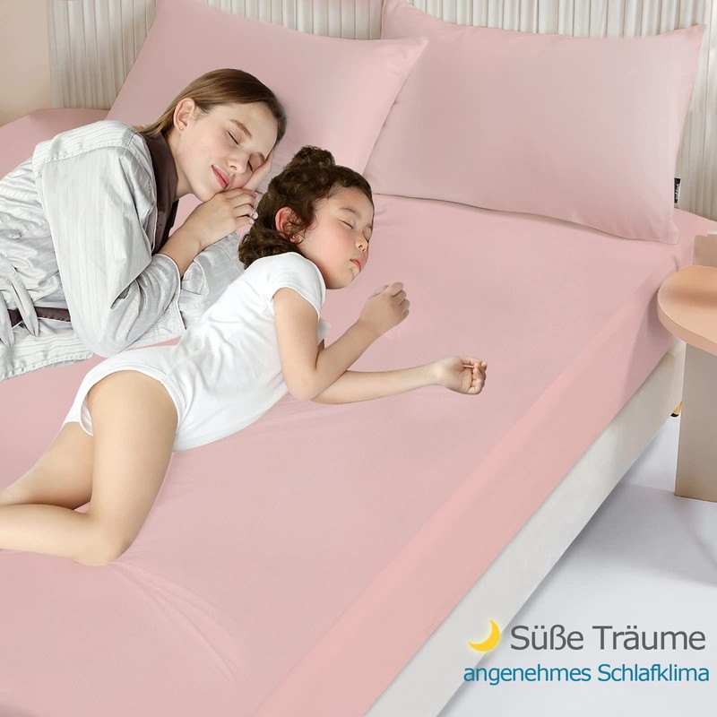Mattress Protector Waterproof 90 x 200 cm Fitted Sheet Breathable