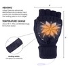 USB Heating Gloves Full Half Fingerless Knitting Double Side Warm
