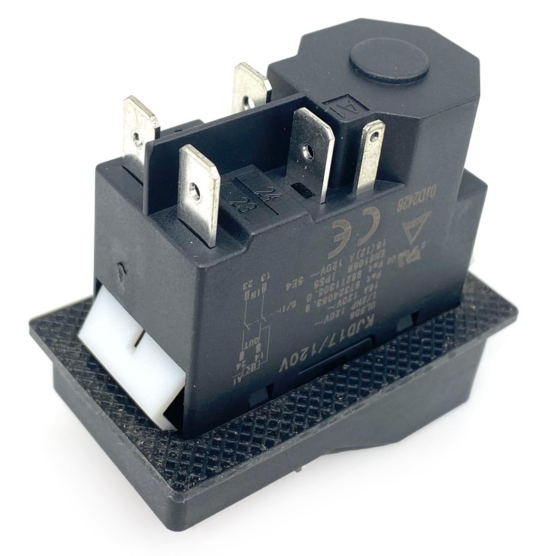 KJD17/120V Switch 5-Pin 16A Push Button Solenoid Switch (1-Pack) for