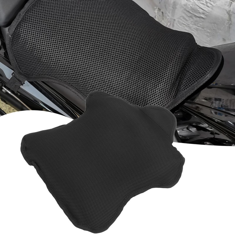 Motorcycle Gel Seat Cushion Mesh Cover Shock Absorption Breathable Cooling