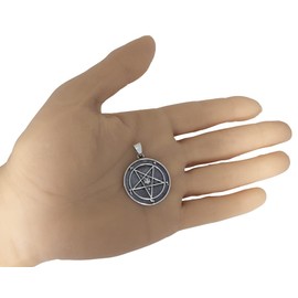 AFP Baphomet Pentagram Pendant 925 Sterling Silver AS-817, Sterling Silver