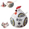XIEFFICH 13.5 Oz Salt Cellar With Lid and Spoon (Green)-