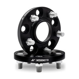 Mishimoto Wheel Spacers, 5x114.3, 60.1 Center Bore, M12x1.5, 15mm Thick, Black