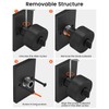 Haidms Black Door Knobs with Deadbolt, Heavy Duty Matte Black