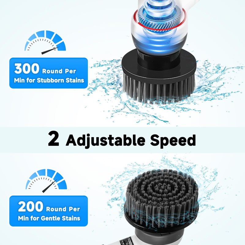 AQQA 8-in-1 Electric Aquarium Cleaning Kit IPX9 Waterproof Cordless Rechargeable