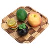 Wooden Pan Tea Tray Dish Bowl Fruit Salad Bread Serving