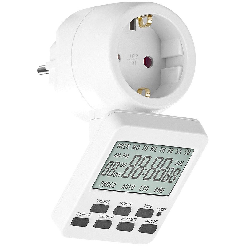 revolt Timer Socket: Digital Timer Switch with 180° Rotating LCD