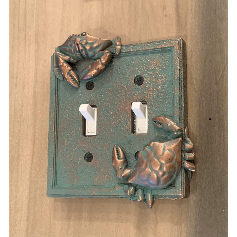 Top Brass Nautical Crab Starfish and Seashell Beach Electrical Cover