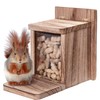 Wooden Squirrel Feeder Box, Sturdy Squirrel Feeding House with Thickness
