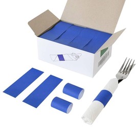 NATURALABEL Standard Napkin Band, Paper Napkin Rings Self Adhesive 2000-Count (Blue)