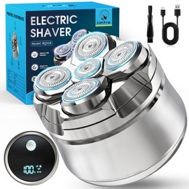 Luctry Head Shavers for Bald Men, Magnetic Electric Razor Hair Trimmer Cordless Rechargeable Electric Shavers 100% Waterproof Dry & Wet Grooming Kit with Led Display