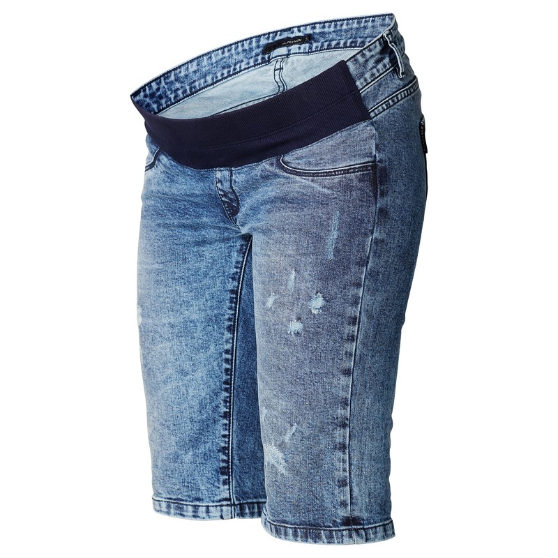 SUPERMOM Women's Maternity Damen Capri Jeans Destroyed