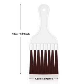Boao 4 Packs Coil Brush Air Conditioner Condenser Refrigerator Cleaning HVAC Coil Cleaner Small Plastic Whisk Brush (Brown)